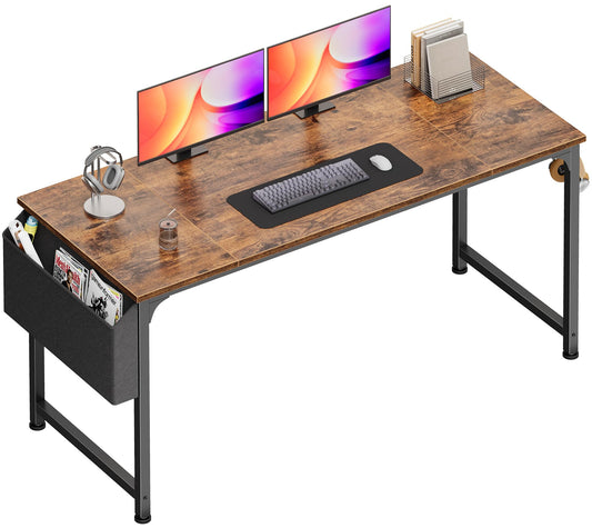 PRAISUN 55'' Computer Desk with Fabric Storage Bag